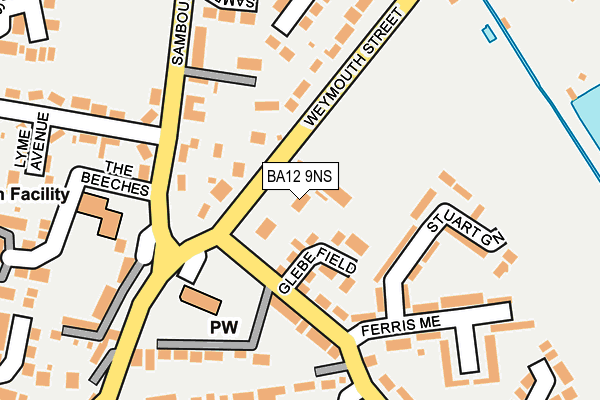BA12 9NS map - OS OpenMap – Local (Ordnance Survey)