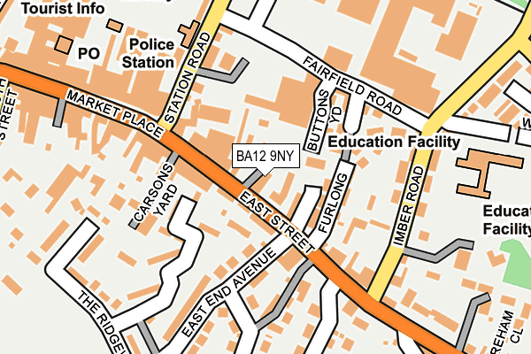 BA12 9NY map - OS OpenMap – Local (Ordnance Survey)