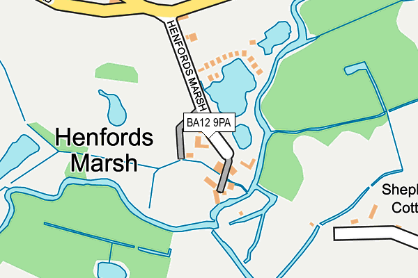 BA12 9PA map - OS OpenMap – Local (Ordnance Survey)