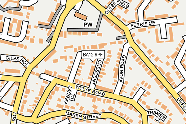 BA12 9PF map - OS OpenMap – Local (Ordnance Survey)