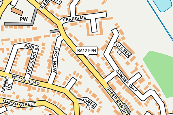 BA12 9PN map - OS OpenMap – Local (Ordnance Survey)