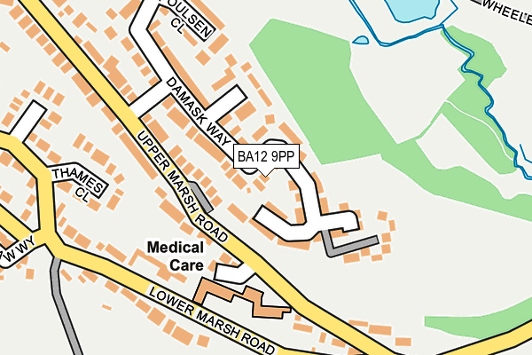 BA12 9PP map - OS OpenMap – Local (Ordnance Survey)