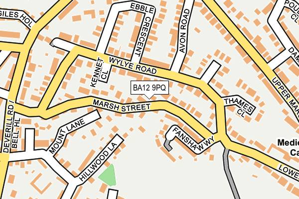 BA12 9PQ map - OS OpenMap – Local (Ordnance Survey)