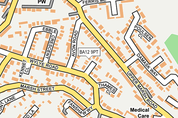 BA12 9PT map - OS OpenMap – Local (Ordnance Survey)