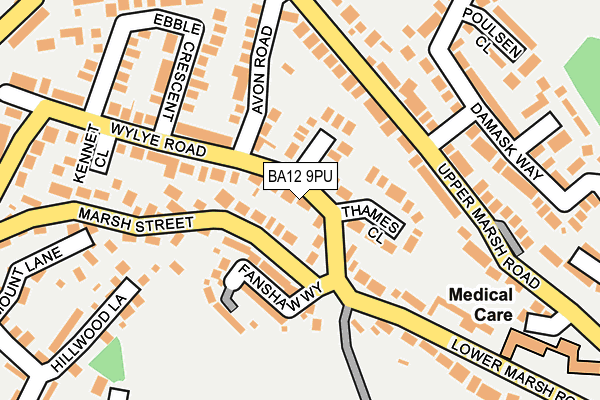 BA12 9PU map - OS OpenMap – Local (Ordnance Survey)