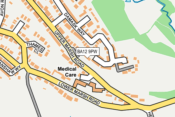 BA12 9PW map - OS OpenMap – Local (Ordnance Survey)