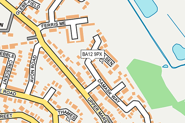 BA12 9PX map - OS OpenMap – Local (Ordnance Survey)