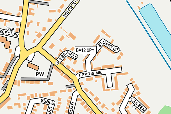 BA12 9PY map - OS OpenMap – Local (Ordnance Survey)