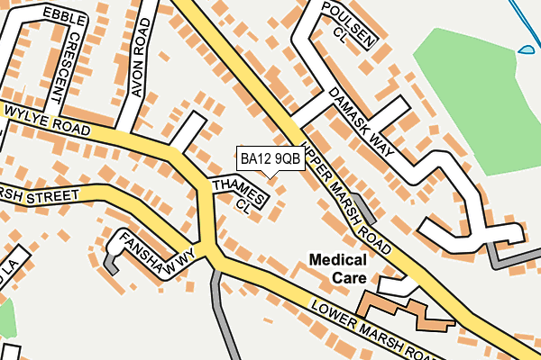 BA12 9QB map - OS OpenMap – Local (Ordnance Survey)