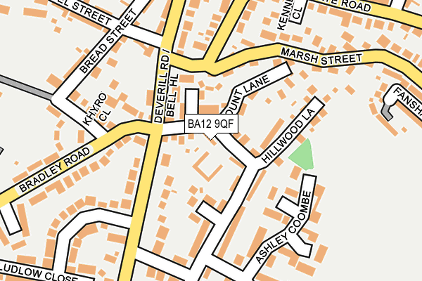 BA12 9QF map - OS OpenMap – Local (Ordnance Survey)