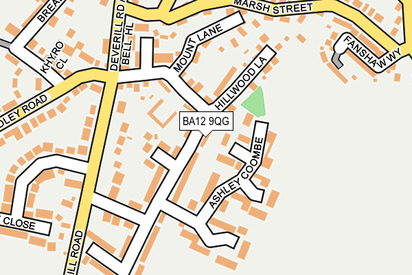 BA12 9QG map - OS OpenMap – Local (Ordnance Survey)