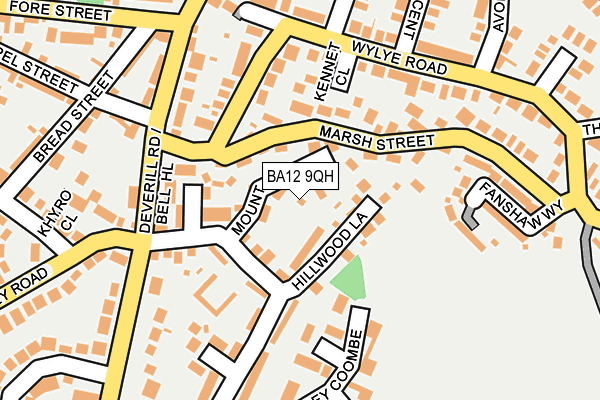 BA12 9QH map - OS OpenMap – Local (Ordnance Survey)