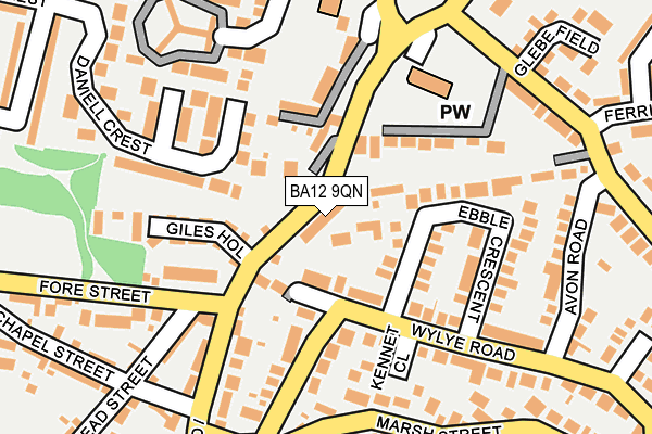 BA12 9QN map - OS OpenMap – Local (Ordnance Survey)