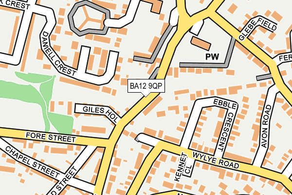 BA12 9QP map - OS OpenMap – Local (Ordnance Survey)