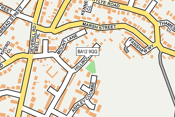 BA12 9QQ map - OS OpenMap – Local (Ordnance Survey)