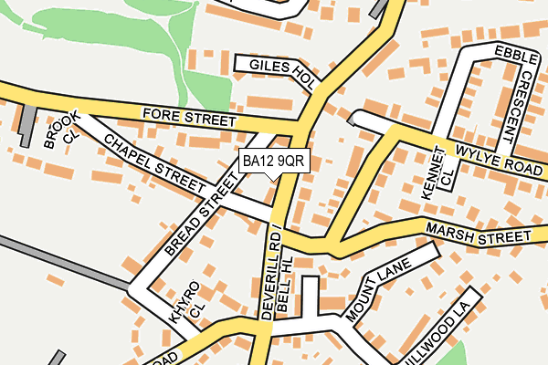 BA12 9QR map - OS OpenMap – Local (Ordnance Survey)
