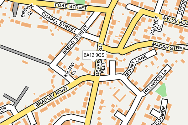 BA12 9QS map - OS OpenMap – Local (Ordnance Survey)