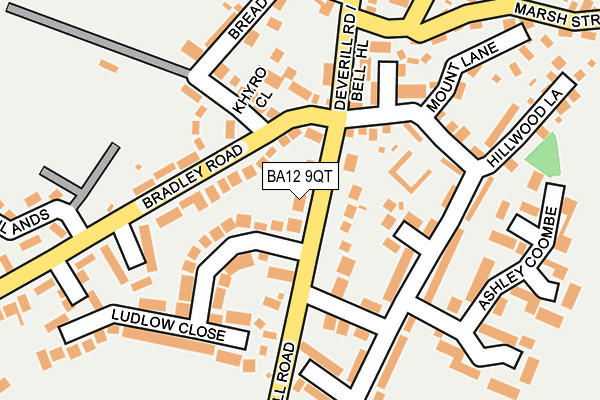 BA12 9QT map - OS OpenMap – Local (Ordnance Survey)