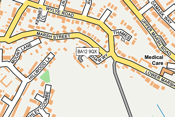 BA12 9QX map - OS OpenMap – Local (Ordnance Survey)