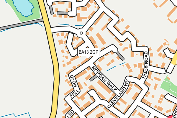 BA13 2GP map - OS OpenMap – Local (Ordnance Survey)
