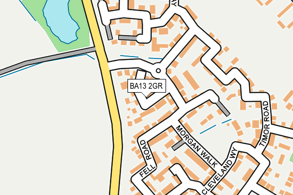 BA13 2GR map - OS OpenMap – Local (Ordnance Survey)