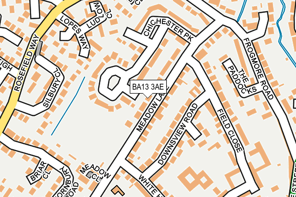 BA13 3AE map - OS OpenMap – Local (Ordnance Survey)