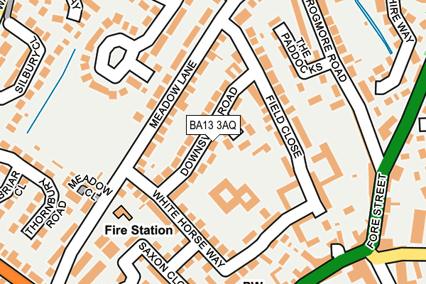 BA13 3AQ map - OS OpenMap – Local (Ordnance Survey)