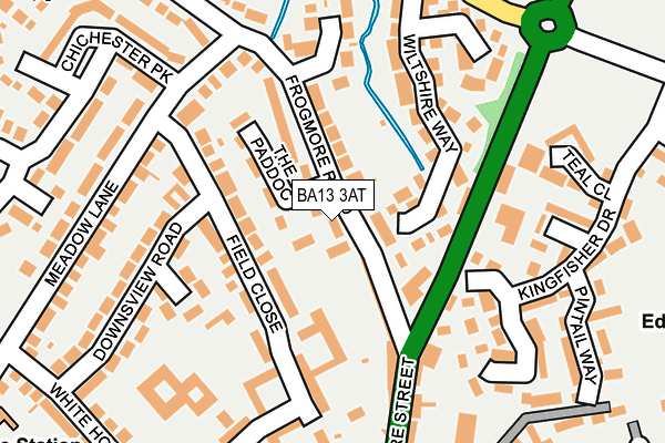 BA13 3AT map - OS OpenMap – Local (Ordnance Survey)
