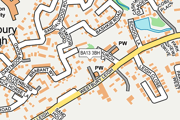 BA13 3BH map - OS OpenMap – Local (Ordnance Survey)