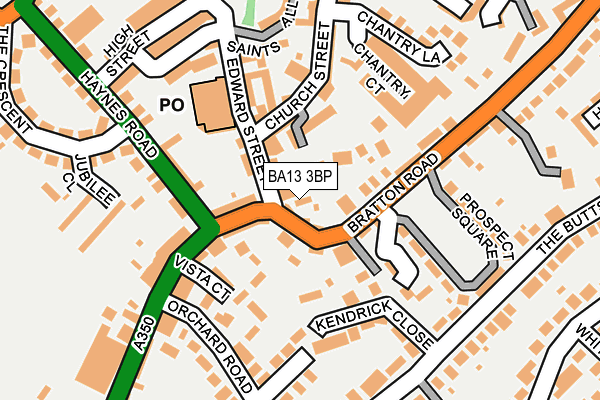 BA13 3BP map - OS OpenMap – Local (Ordnance Survey)