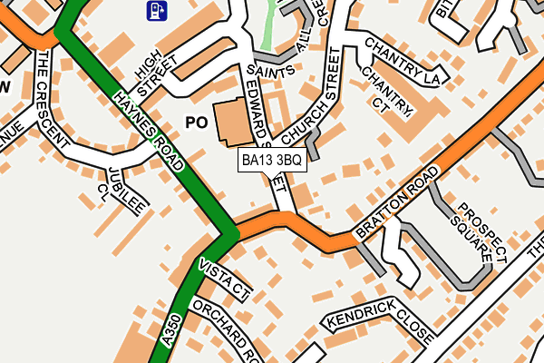 BA13 3BQ map - OS OpenMap – Local (Ordnance Survey)