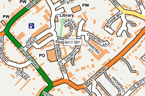 BA13 3BY map - OS OpenMap – Local (Ordnance Survey)