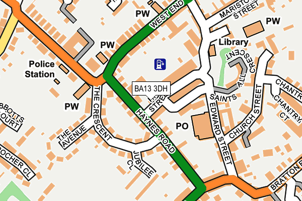 BA13 3DH map - OS OpenMap – Local (Ordnance Survey)