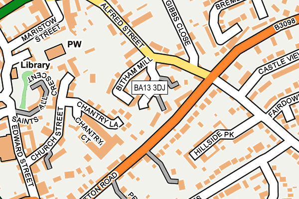 BA13 3DJ map - OS OpenMap – Local (Ordnance Survey)