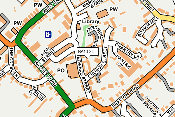 BA13 3DL map - OS OpenMap – Local (Ordnance Survey)
