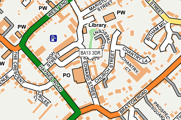 BA13 3DR map - OS OpenMap – Local (Ordnance Survey)