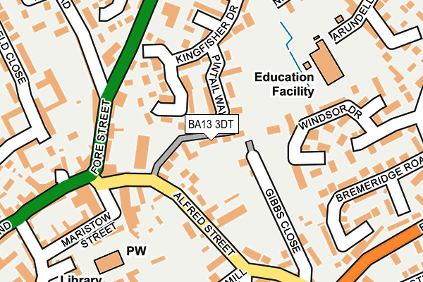 BA13 3DT map - OS OpenMap – Local (Ordnance Survey)