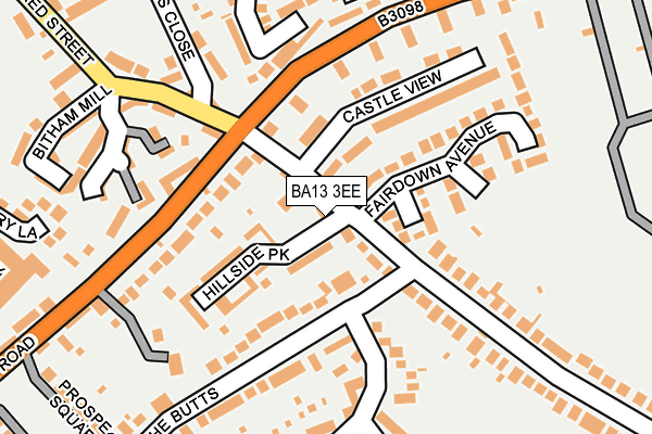 BA13 3EE map - OS OpenMap – Local (Ordnance Survey)
