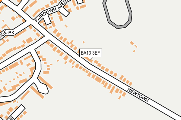 BA13 3EF map - OS OpenMap – Local (Ordnance Survey)