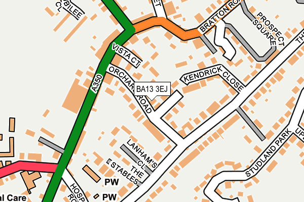 BA13 3EJ map - OS OpenMap – Local (Ordnance Survey)