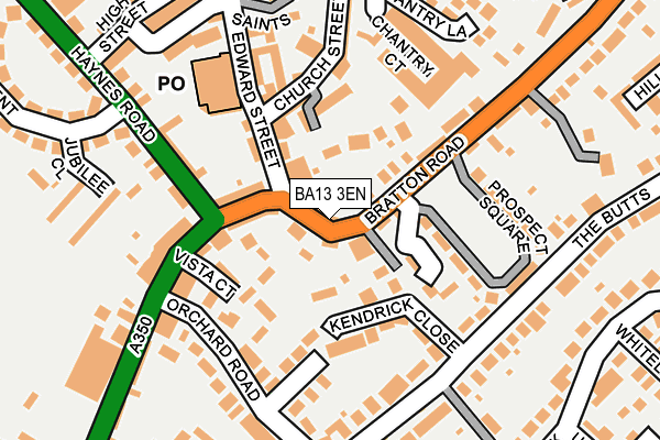 BA13 3EN map - OS OpenMap – Local (Ordnance Survey)
