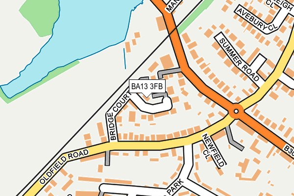 BA13 3FB map - OS OpenMap – Local (Ordnance Survey)