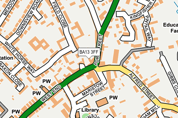 BA13 3FF map - OS OpenMap – Local (Ordnance Survey)