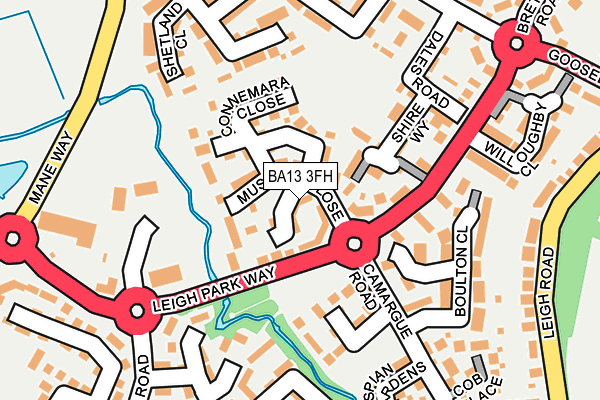 BA13 3FH map - OS OpenMap – Local (Ordnance Survey)