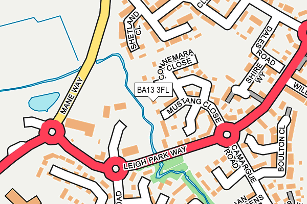 BA13 3FL map - OS OpenMap – Local (Ordnance Survey)