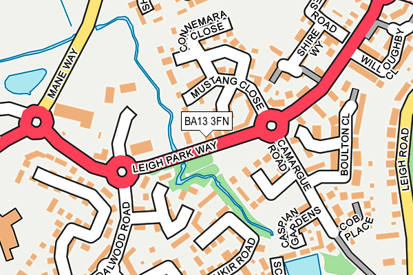BA13 3FN map - OS OpenMap – Local (Ordnance Survey)