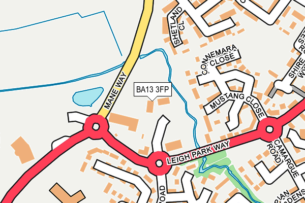 BA13 3FP map - OS OpenMap – Local (Ordnance Survey)