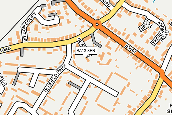BA13 3FR map - OS OpenMap – Local (Ordnance Survey)