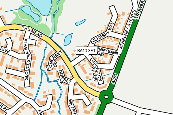 BA13 3FT map - OS OpenMap – Local (Ordnance Survey)