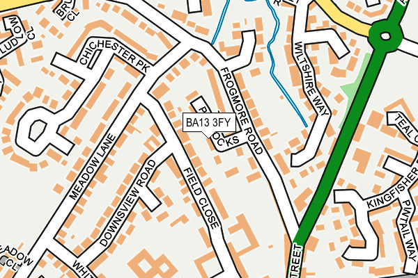 BA13 3FY map - OS OpenMap – Local (Ordnance Survey)